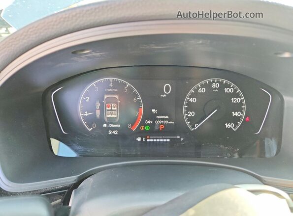 2HGFE2F59SH503844 2025 HONDA CIVIC Gray Widok zestawu wskaźników