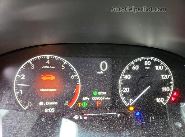 2HGFE2F59SH605032 2025 HONDA CIVIC Gray ხელსაწყოთა პანელის ხედი