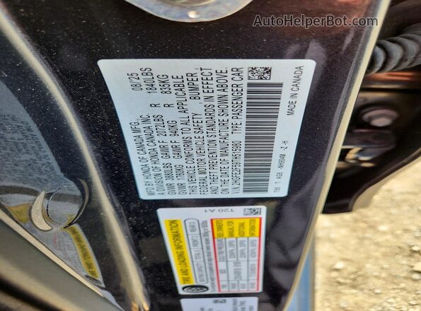 2HGFE2F59TH515980 2026 HONDA CIVIC Gray Vista del compartimento del motor