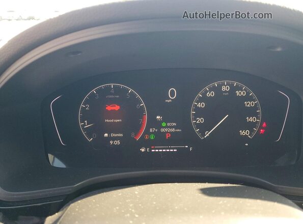 2HGFE2F59TH526669 2026 HONDA CIVIC White Вид щитка приладів