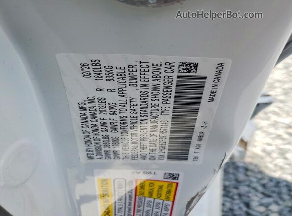 2HGFE2F59TH571143 2026 HONDA CIVIC White Engine compartment view