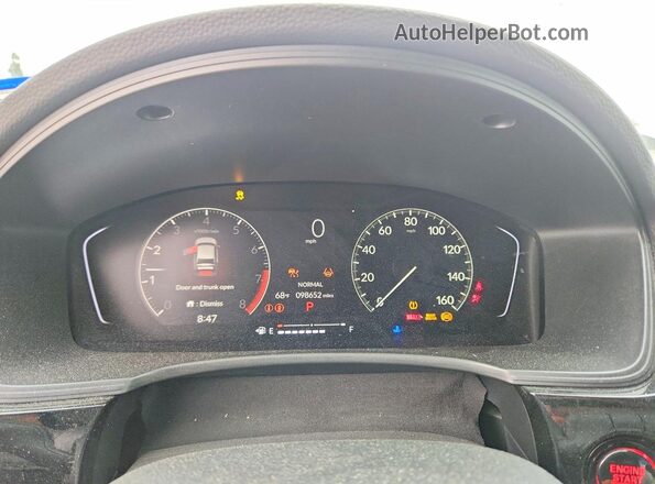 2HGFE2F5XNH528126 2022 HONDA CIVIC Blue Widok zestawu wskaźników