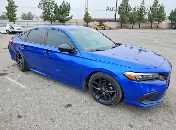 2HGFE2F5XNH528126 2022 HONDA CIVIC Blue Przód prawy