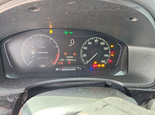 2HGFE2F5XNH530569 2022 HONDA CIVIC Silver Вид щитка приладів