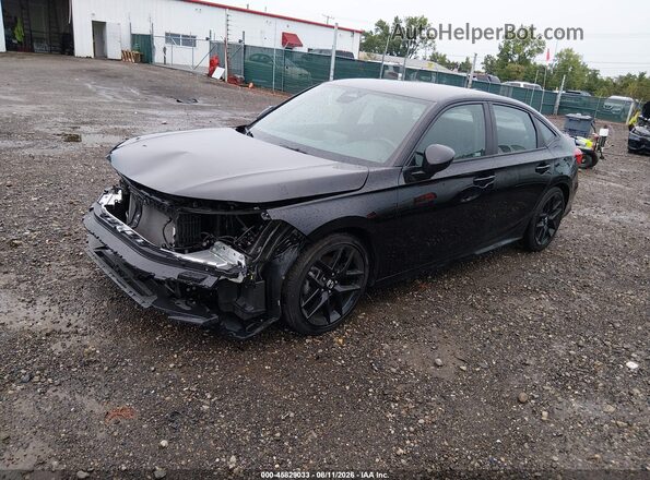 2HGFE2F5XRH575999 2024 HONDA CIVIC Black Առջևի ձախ երեք քառորդ տեսարան