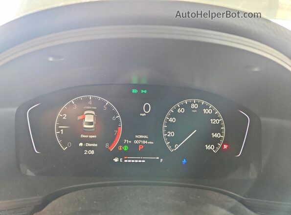 2HGFE2F5XSH554821 2025 HONDA CIVIC White ხელსაწყოთა პანელის ხედი