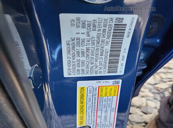 2HGFE4F83SH314211 2025 HONDA CIVIC Blue ძრავის განყოფილების ხედი