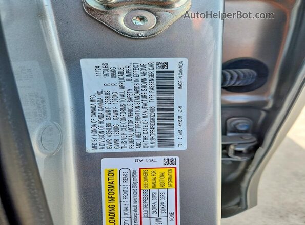 2HGFE4F83SH320686 2025 HONDA CIVIC Silver Вид підкапотного простору