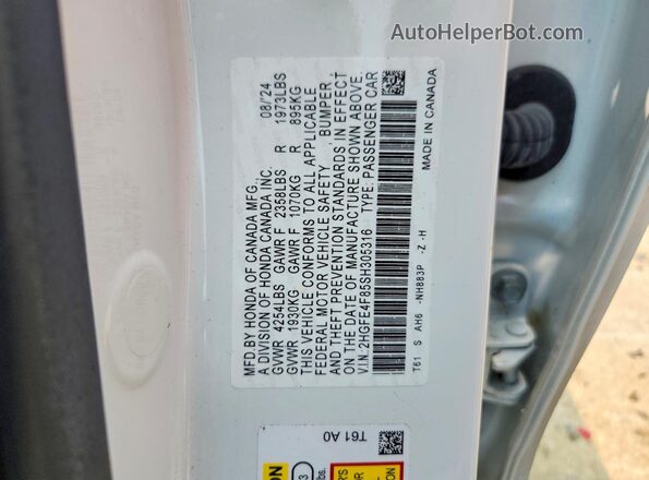 2HGFE4F85SH305316 2025 HONDA CIVIC White Engine compartment view
