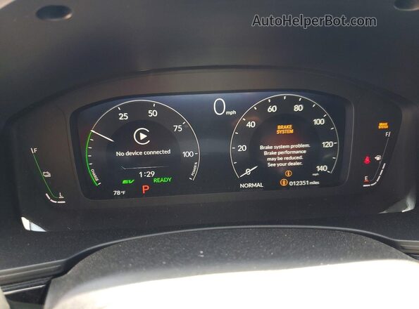2HGFE4F87TH307621 2026 HONDA CIVIC Серый Вид щитка приборов
