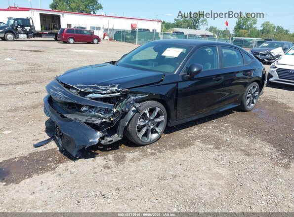 2HGFE4F88SH301664 2025 HONDA CIVIC Black Առջևի ձախ երեք քառորդ տեսարան