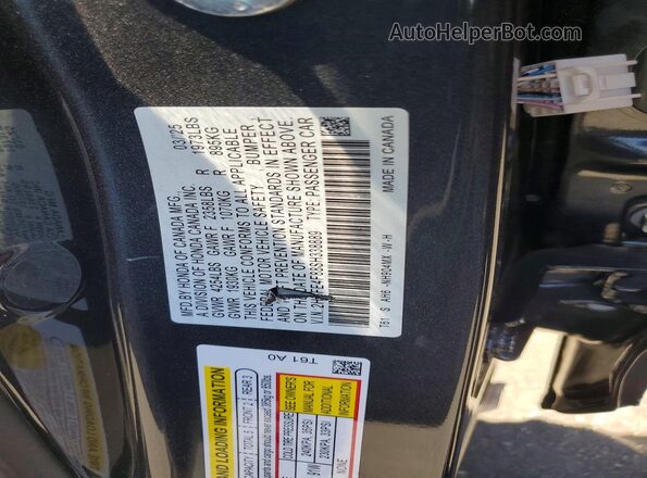 2HGFE4F88SH338889 2025 HONDA CIVIC Charcoal Widok naklejki z numerem VIN