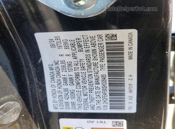 2HGFE4F8XSH308485 2025 HONDA CIVIC Black Շարժիչի բաժամունքի տեսք