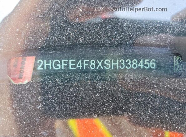 2HGFE4F8XSH338456 2025 HONDA CIVIC Черный Вид наклейки с VIN-кодом