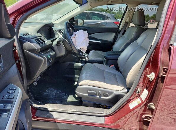 2HKRM3H7XGH509296 2016 HONDA CR-V Burgundy Вид салону спереду