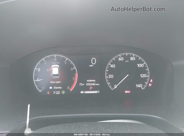 2HKRS3H41RH323502 2024 HONDA CR-V Gray უკანა სავარძლების ხედი