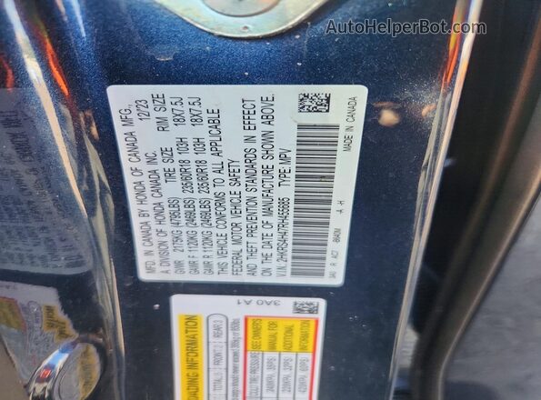 2HKRS4H47RH455685 2024 HONDA CR-V Blue Vista interior de 360 grados