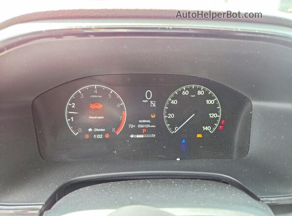 2HKRS4H48PH437239 2023 HONDA CR-V Red ხელსაწყოთა პანელის ხედი
