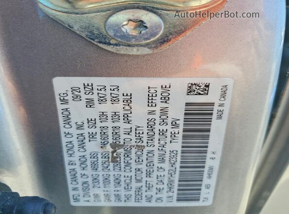 2HKRW1H52LH423925 2020 HONDA CR-V Серебряный Панорамный вид салона 360°