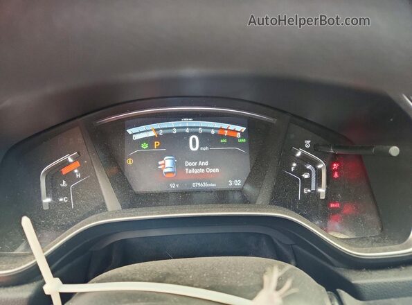 2HKRW2H50HH619326 2017 HONDA CR-V Gray Սարքավորումների վահանակի տեսք