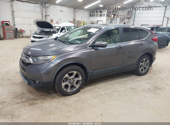 2HKRW2H52HH607355 2017 HONDA CR-V Gray Առջևի ձախ երեք քառորդ տեսարան