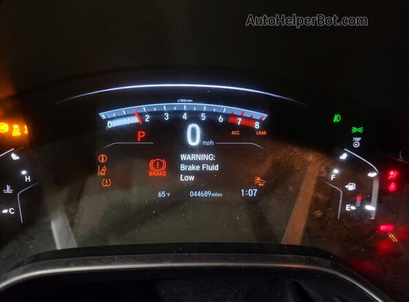 2HKRW2H53KH624446 2019 HONDA CR-V Blue Vista del cuadro de instrumentos
