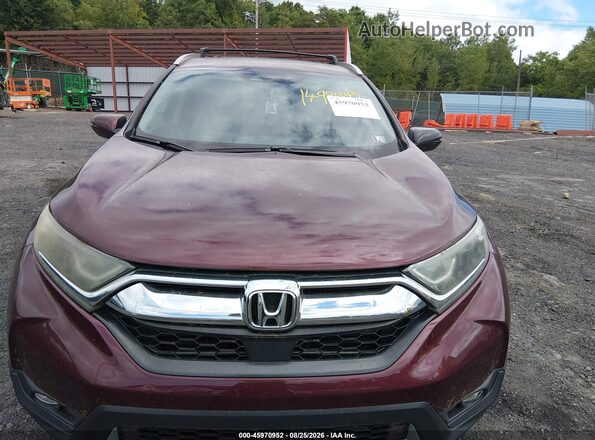 2HKRW2H58HH677300 2017 HONDA CR-V Burgundy Вид щитка приладів