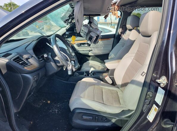 2HKRW2H80KH615486 2019 HONDA CR-V Charcoal Vista de la etiqueta del VIN