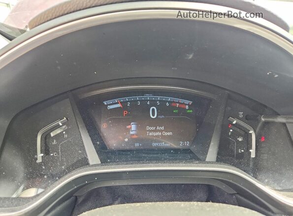 2HKRW2H80KH637827 2019 HONDA CR-V Maroon ხელსაწყოთა პანელის ხედი