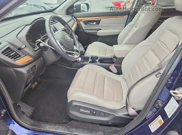 2HKRW2H86KH612396 2019 HONDA CR-V Blue Front interior view