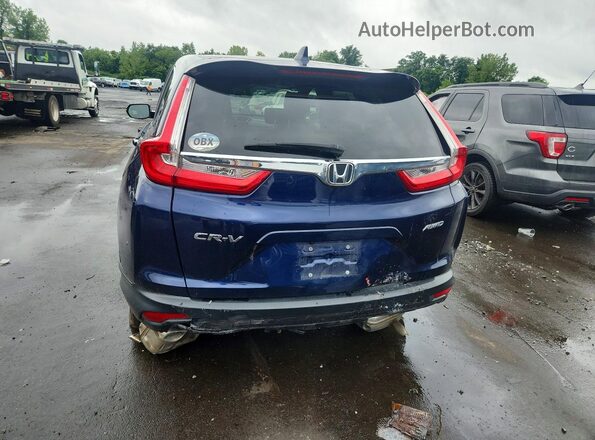 2HKRW2H86KH612396 2019 HONDA CR-V Blue Rear view
