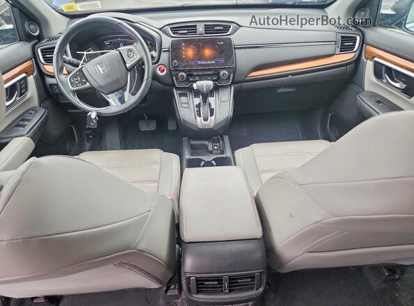 2HKRW2H86KH612396 2019 HONDA CR-V Blue Dashboard view