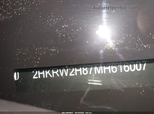 2HKRW2H87MH616007 2021 HONDA CR-V Серый Вид подкапотного пространства