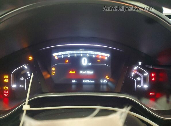 2HKRW2H89NH657787 2022 HONDA CR-V Black Вид щитка приладів