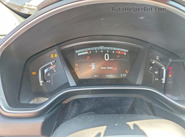 2HKRW2H97JH101609 2018 HONDA CR-V Blue ხელსაწყოთა პანელის ხედი