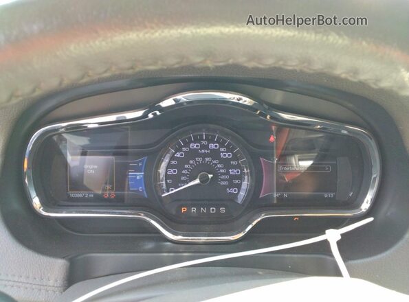 2LMHJ5AT5KBL01869 2019 LINCOLN MKT White Instrument cluster view