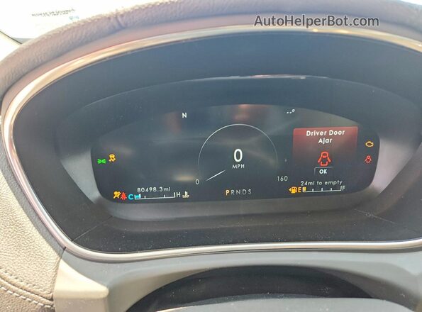 2LMPJ6J90LBL29506 2020 LINCOLN NAUTILUS Charcoal Instrument cluster view