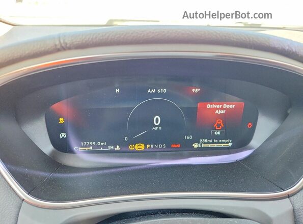 2LMPJ6K93KBL46880 2019 LINCOLN NAUTILUS White Instrument cluster view