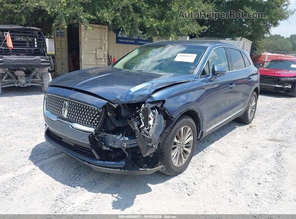 2LMPJ6K9XKBL48254 2019 LINCOLN NAUTILUS Blue Առջևի ձախ երեք քառորդ տեսարան