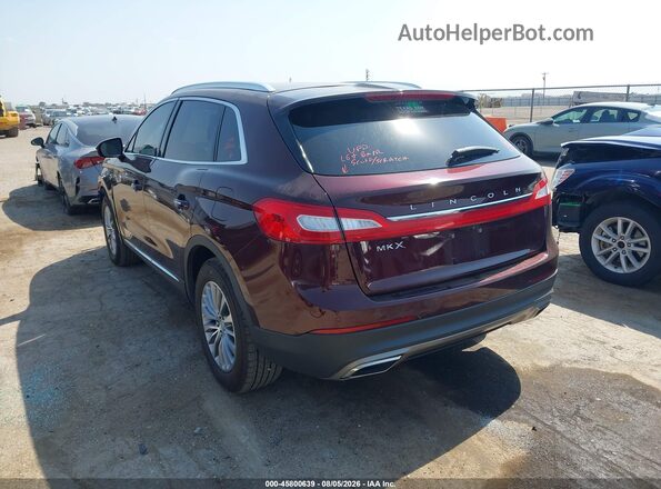 2LMPJ6KR8HBL13804 2017 LINCOLN MKX Темно-бордовый Задняя левая четверть