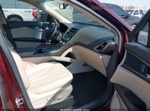 2LMPJ6KR8HBL13804 2017 LINCOLN MKX Темно-бордовый Вид салона спереди