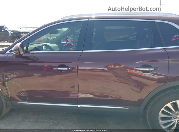 2LMPJ6KR8HBL13804 2017 LINCOLN MKX Темно-бордовый 