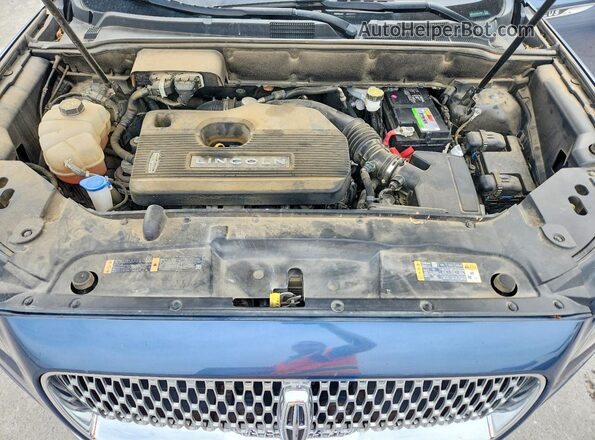 2LMPJ6L94KBL12588 2019 LINCOLN NAUTILUS Blue Vista del compartimento del motor