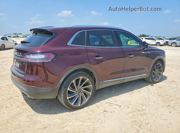 2LMPJ6LP2KBL42817 2019 LINCOLN NAUTILUS Бордовый Задняя правая четверть