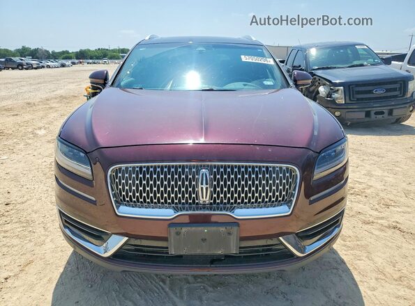 2LMPJ6LP2KBL42817 2019 LINCOLN NAUTILUS Бордовый Вид спереди