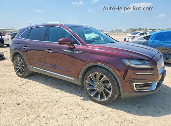 2LMPJ6LP2KBL42817 2019 LINCOLN NAUTILUS Бордовый Передняя правая четверть