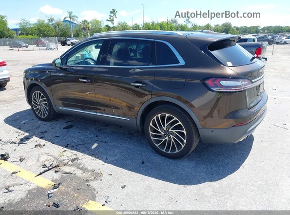 2LMPJ6LP6KBL13403 2019 LINCOLN NAUTILUS Brown Rear left