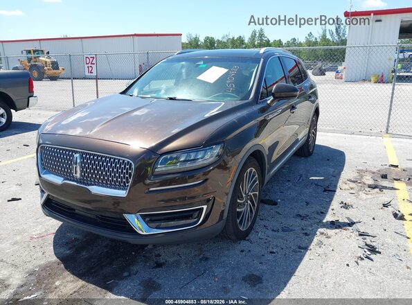 2LMPJ6LP6KBL13403 2019 LINCOLN NAUTILUS Brown Front view