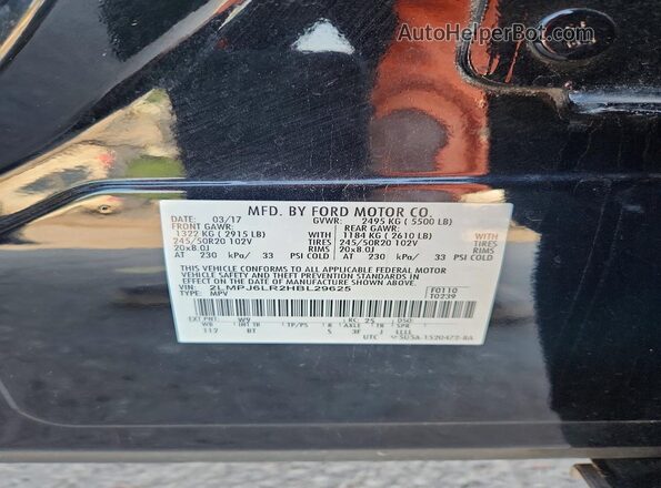 2LMPJ6LR2HBL29625 2017 LINCOLN MKX Black Widok wnętrza 360 stopni