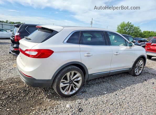 2LMPJ6LR2HBL30838 2017 LINCOLN MKX Белый Задняя правая четверть